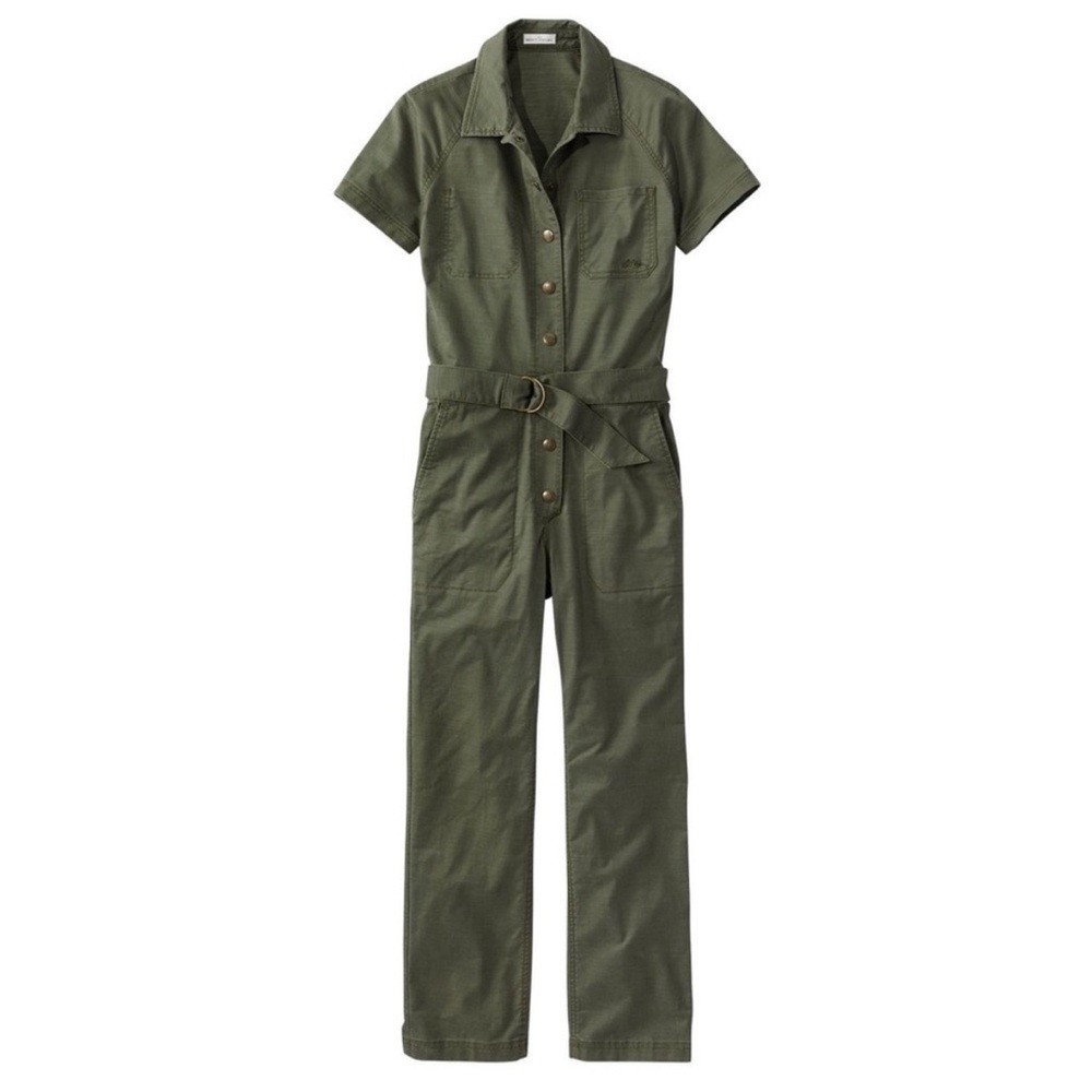 L.L.Bean Signature Cotton/TENCEL Utility Jumpsuit Size 2